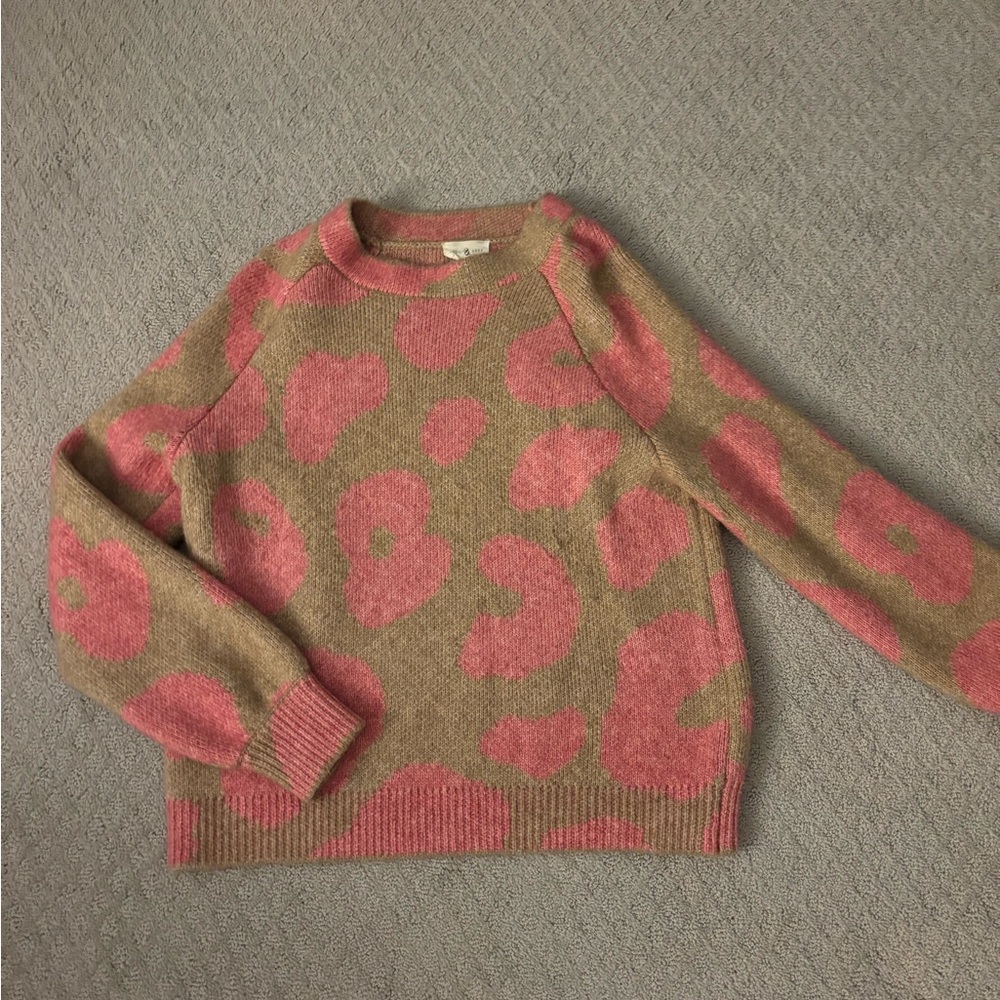 Lou & Grey Pink and Brown Floral Sweater